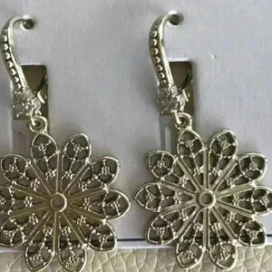 Marchesa GOLD TONE Filigree Drop Earrings